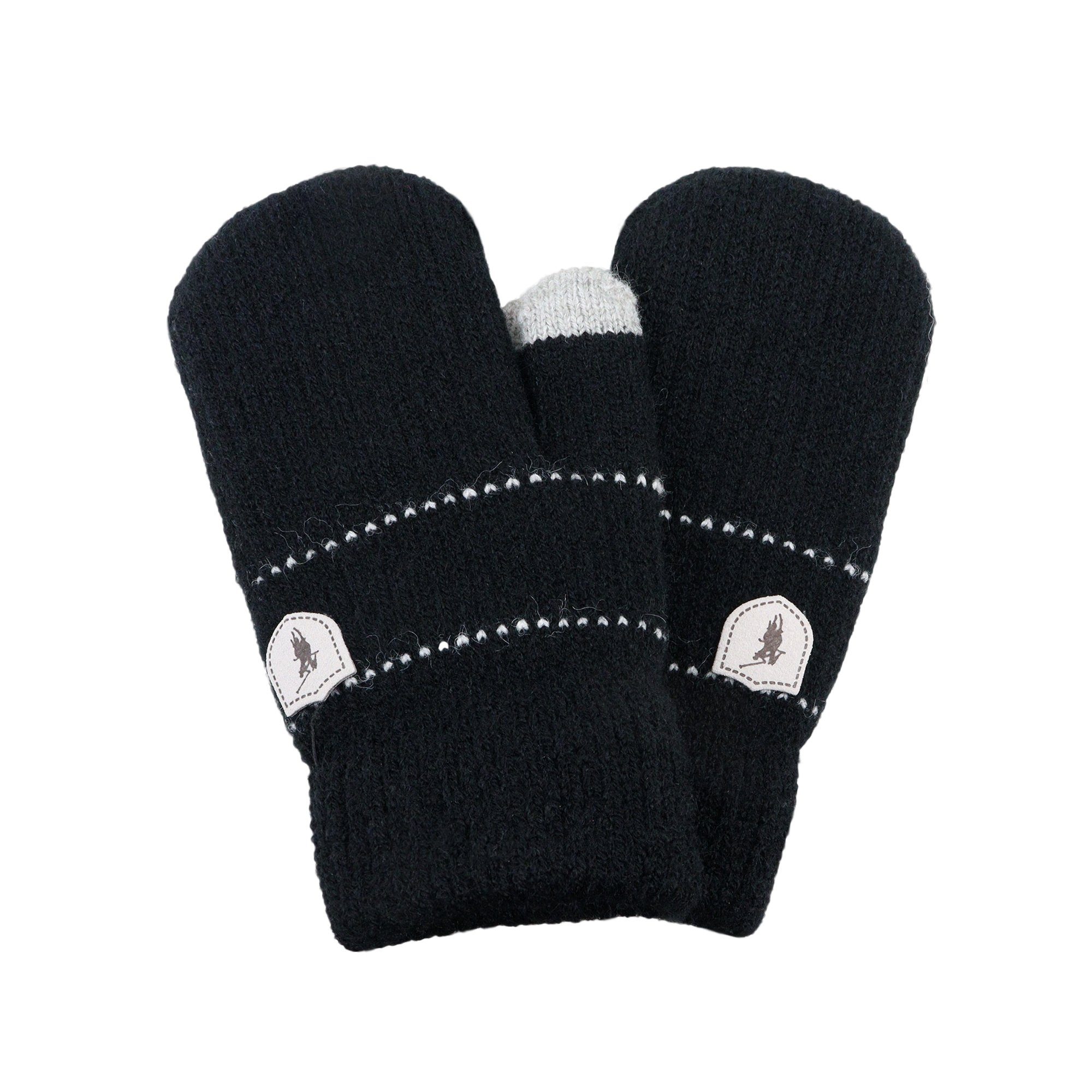 ZEBRO Strickhandschuhe Handschuh schwarz