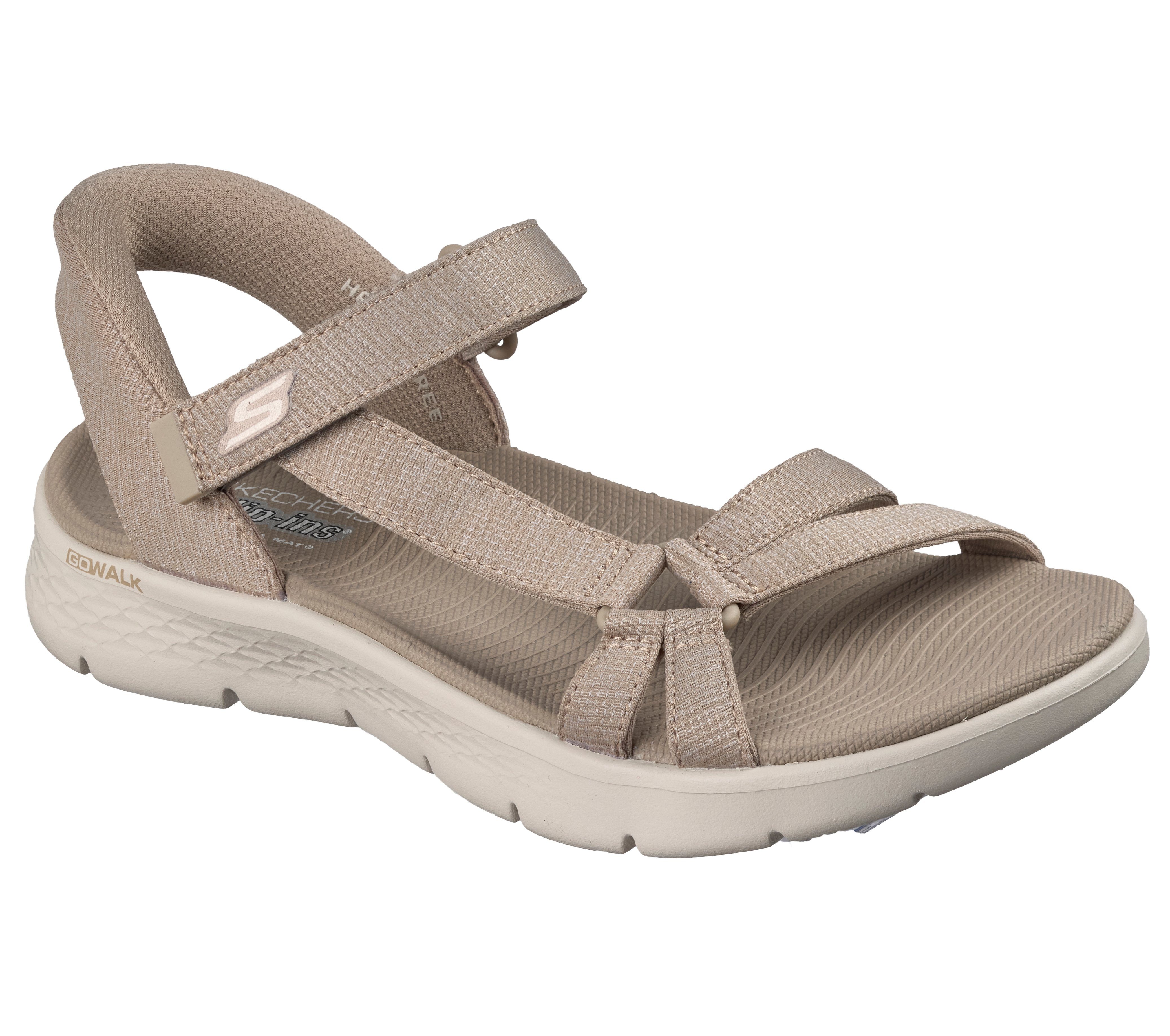 Skechers GO WALK FLEX SANDAL-ILLUMINATE Sandale Sandalette, Trekking Sandale mit Gogo Mat Fußbett