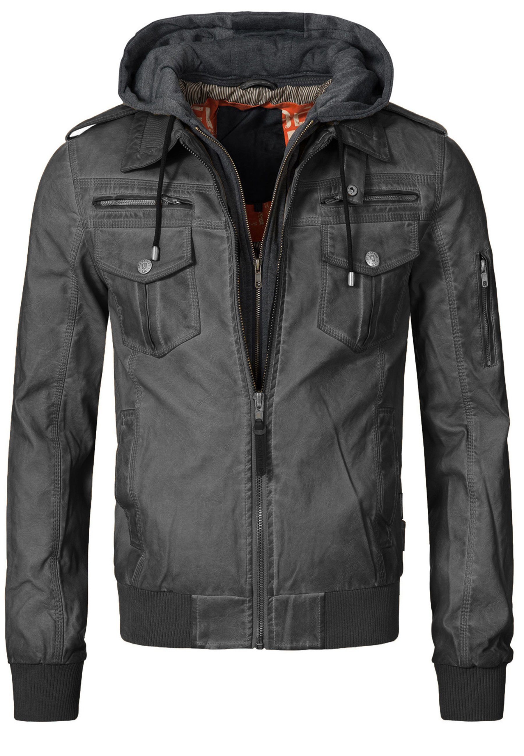 Aaron Lederimitatjacke Indicode Raven