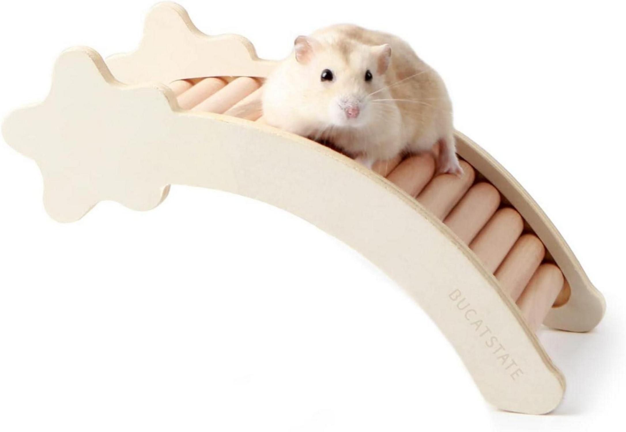 Kleintierkäfig Hamster-Kletterleiter Holz Kletterspielzeug Brücke für kleine Tiere