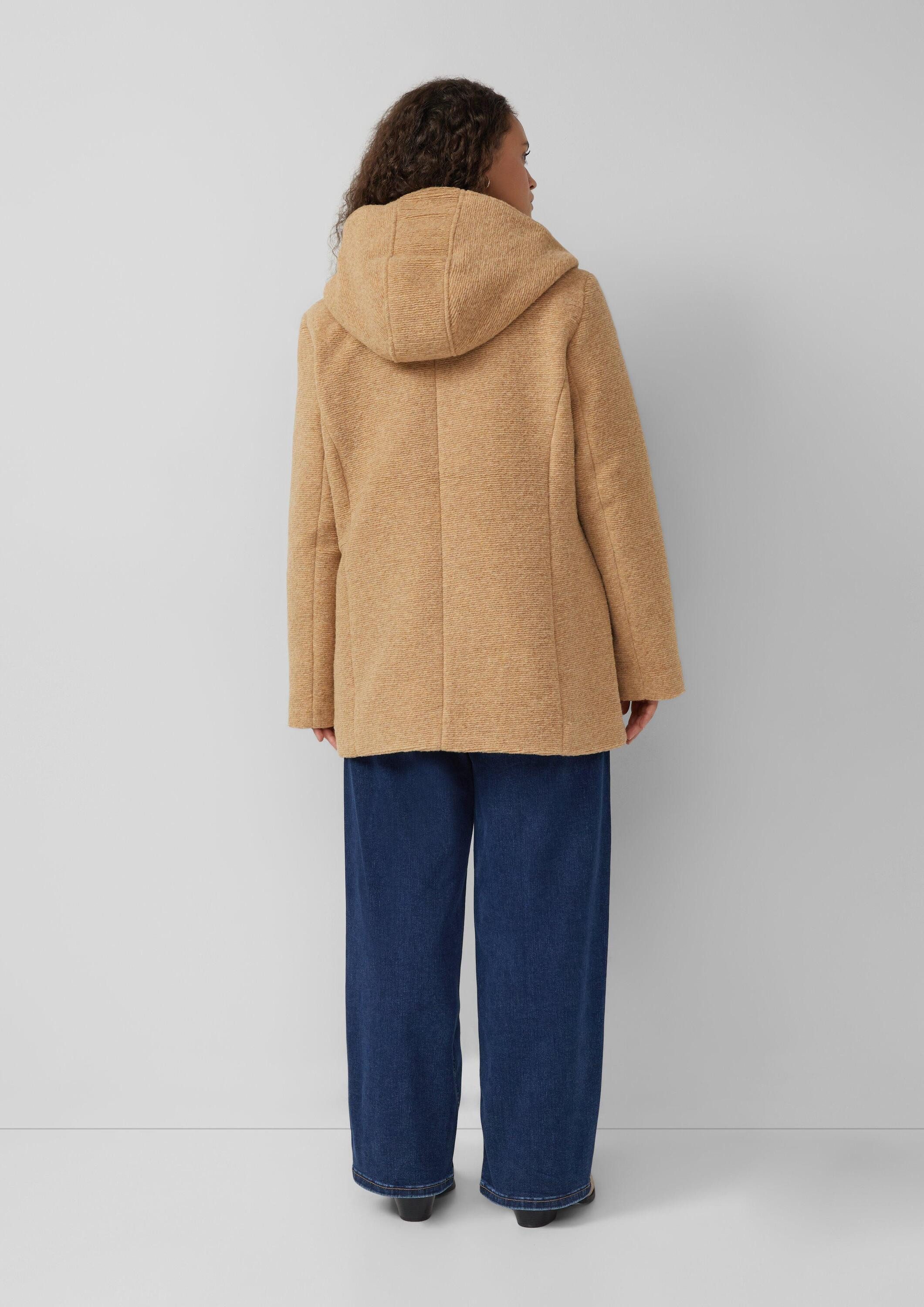 QS Funktionsjacke Outdoor-Jacke Kurzmantel in Wolloptik