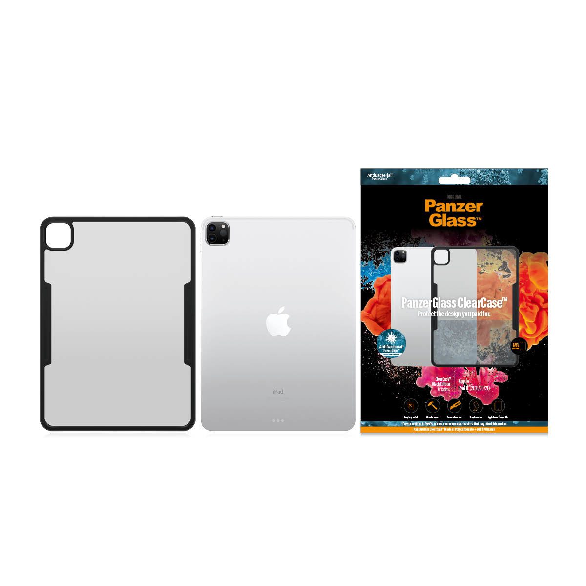 SAFE by PanzerGlass Backcover ClearCase Apple iPad 11” (2018/2020/2021), Black
