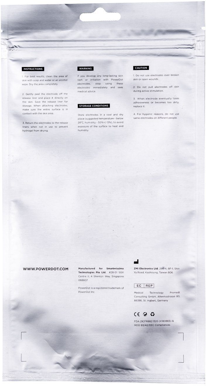 Therabody EMS-Gerät PowerDot MAGNETIC PAD RED 2.0 Elektrodenpad, Ersatzpads für PowerDot Uno und Duo