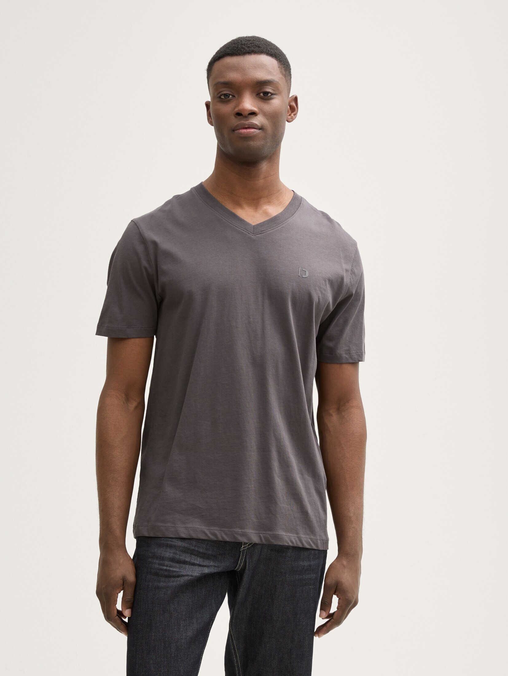 TOM TAILOR Denim T-Shirt Uomo Con Stampa Righe - Cotone Morbido, Casual Estivo