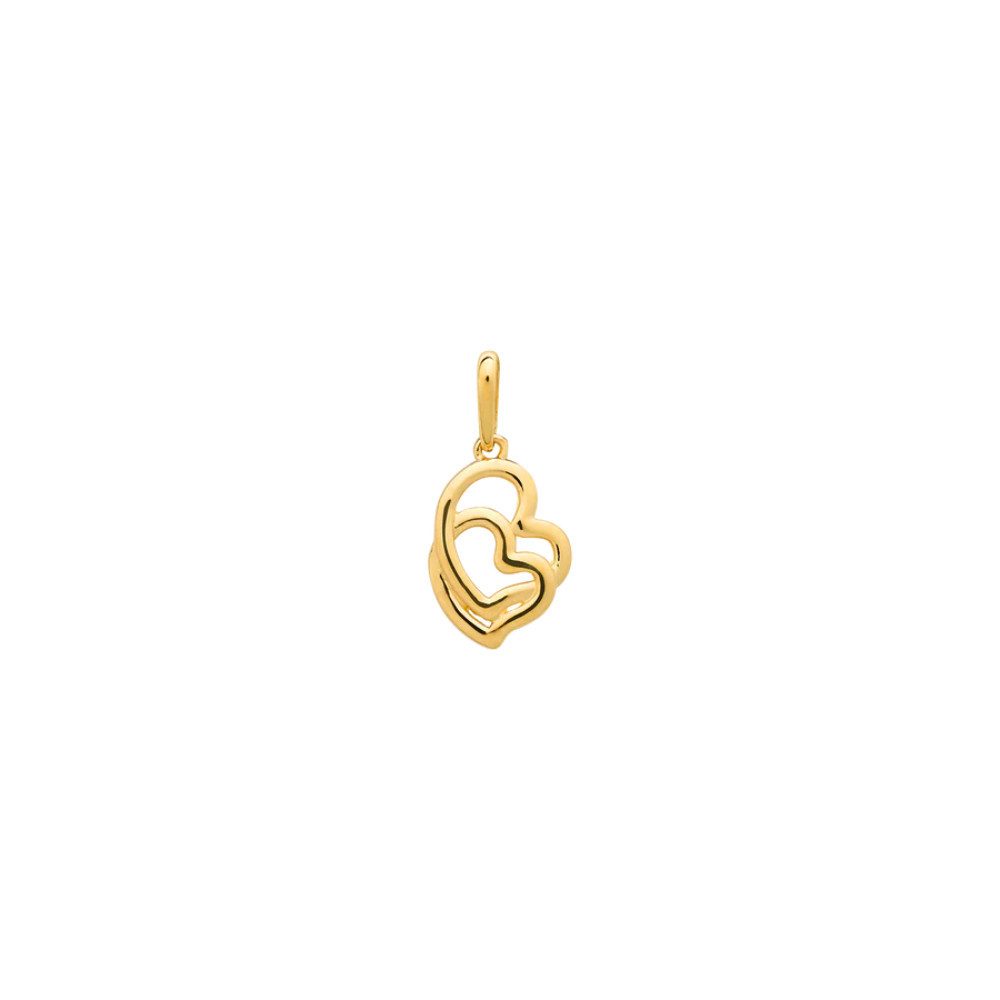 XENOX Kette mit Einhänger XG14K0209G, zwei ineinander verschlungene Herzen