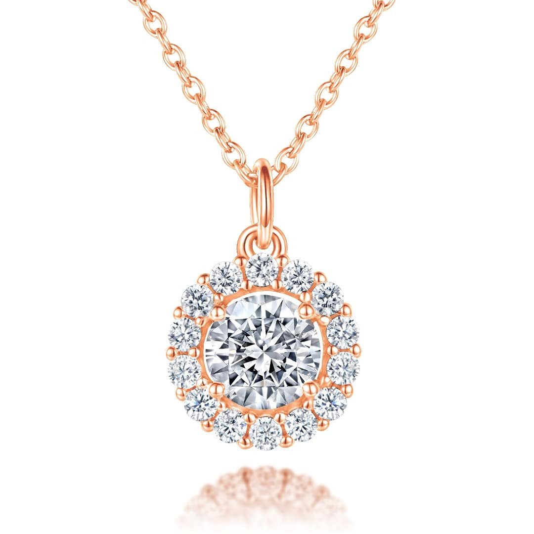 Lisandra Scott Kette mit Anhänger Damen Halskette mit Funkelndem Anhänger & Weißen Zirkonia Steinen, 50cm stilvolle Eleganz mit funkelndem Kristallanhänger für jede Anlass