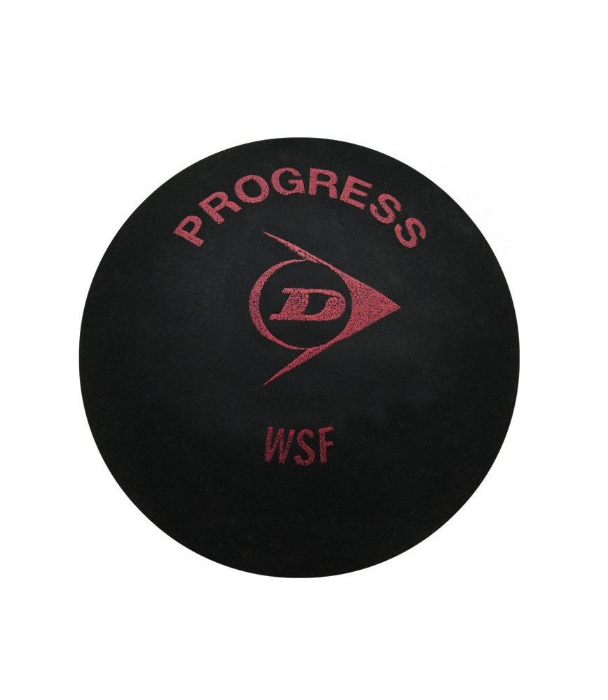 Dunlop Squashball Progress schwarz (roter Punkt, Speed mittel) schwarz - 1 Ball