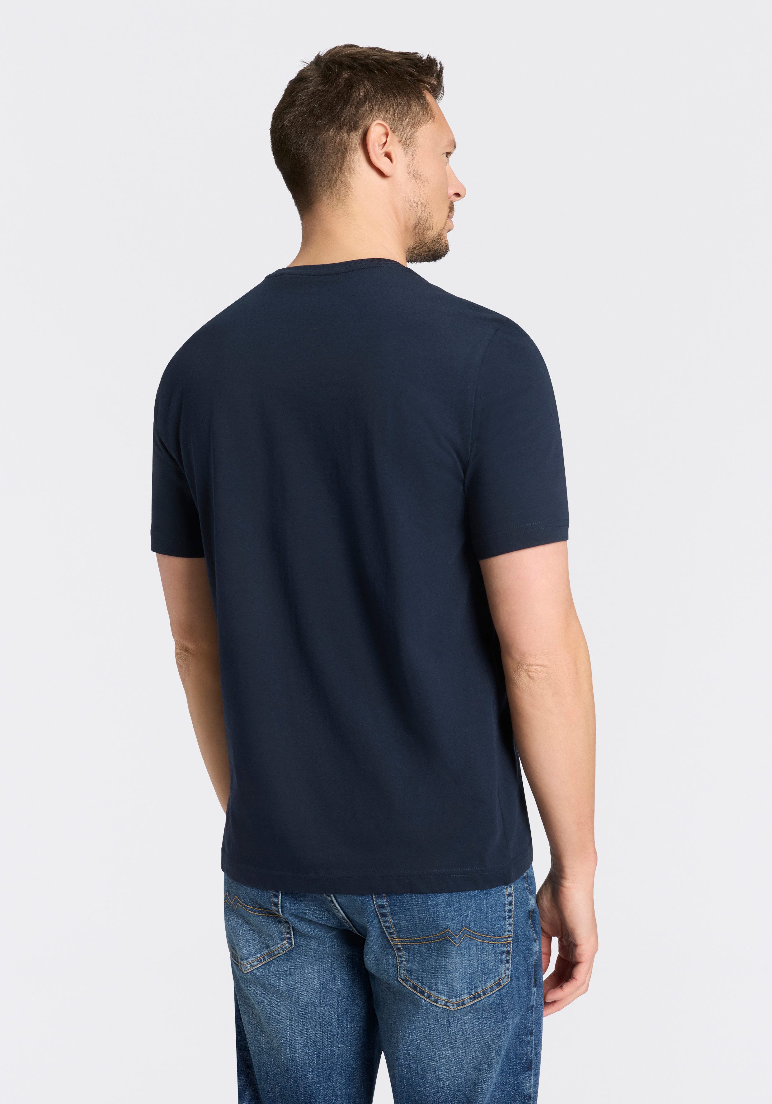 MUSTANG Kurzarmshirt Alex Logoprint kurzarm, mit Logoprint günstig online kaufen