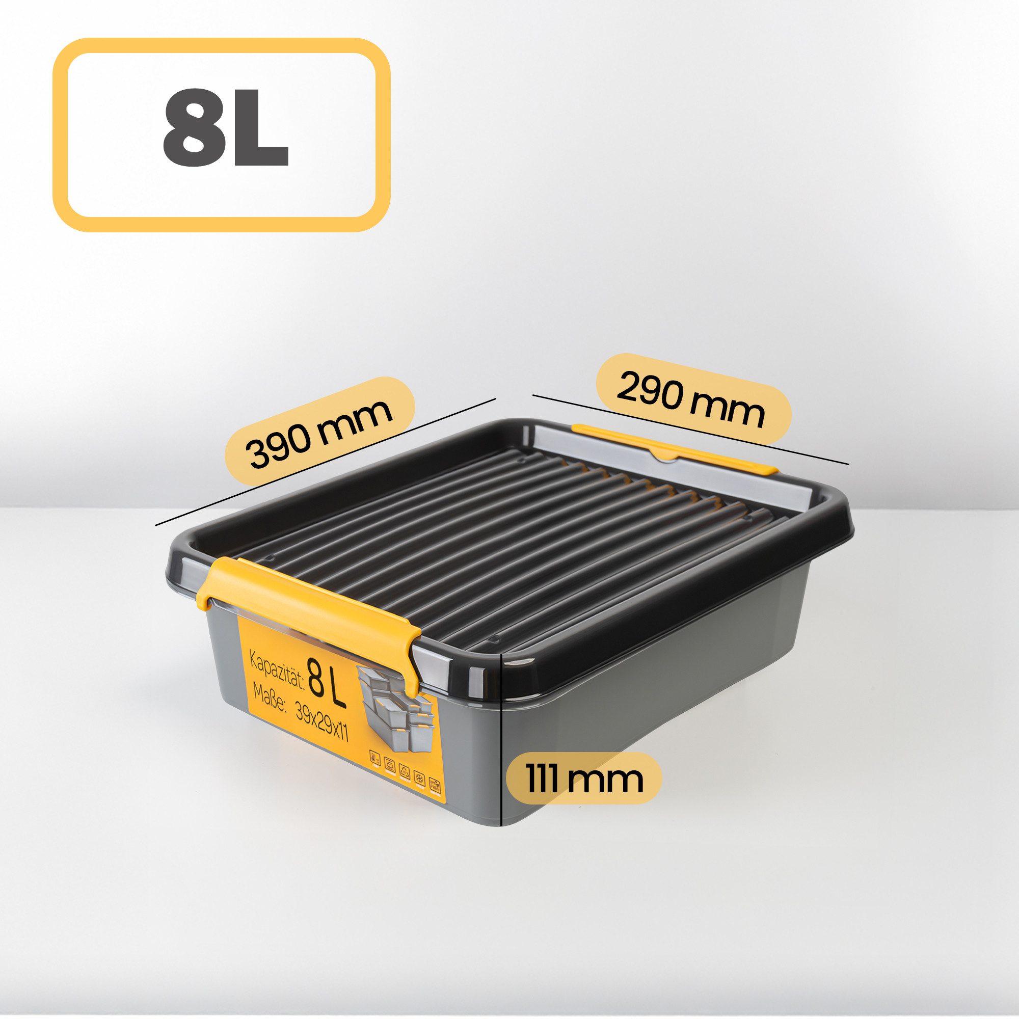 KONZEPT Aufbewahrungsbox mit Deckel, Stapelbox Set 2 Stk. für Keller, Werks günstig online kaufen