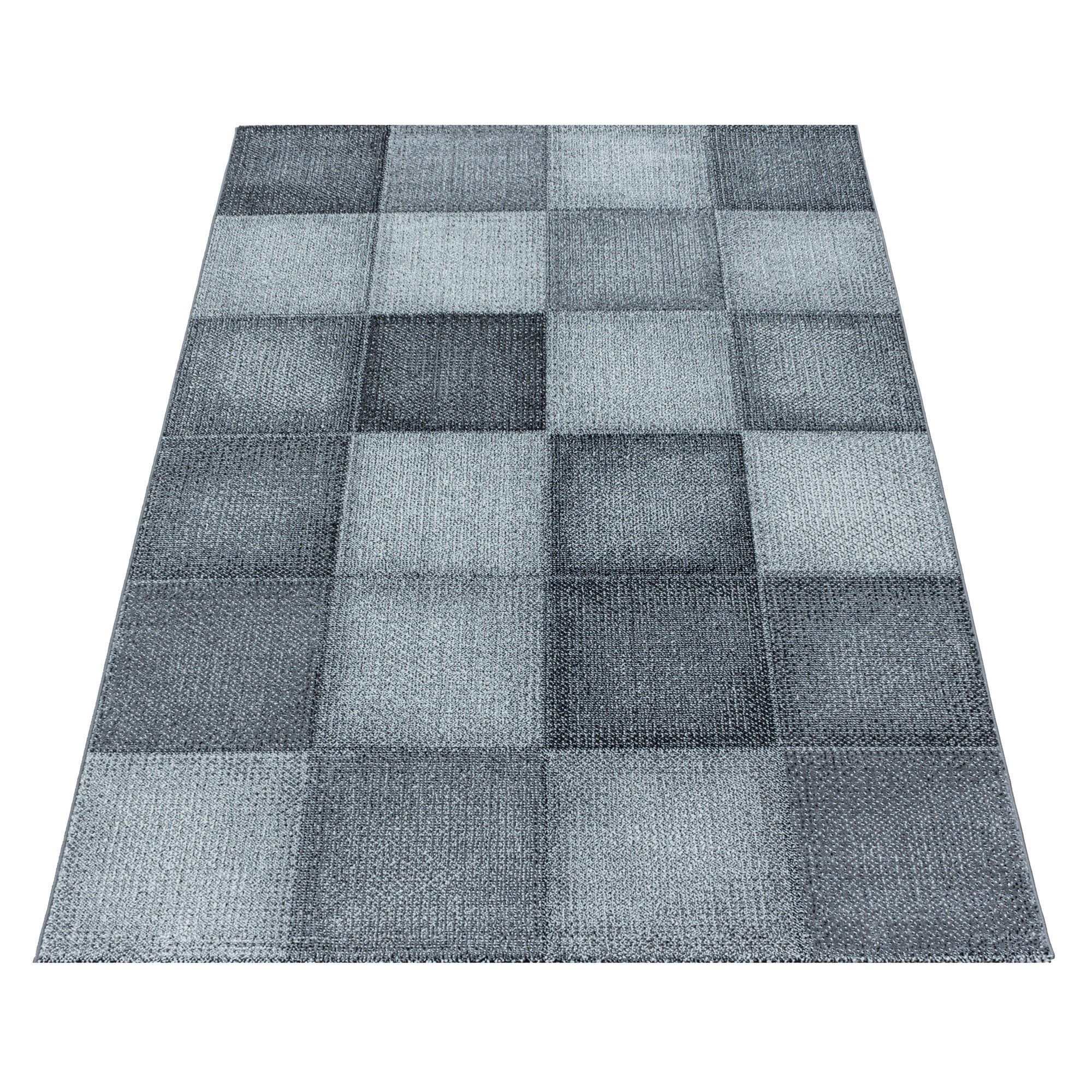 Carpettex Frisé-Teppich Kariert Design, Läufer, Höhe: günstig online kaufen
