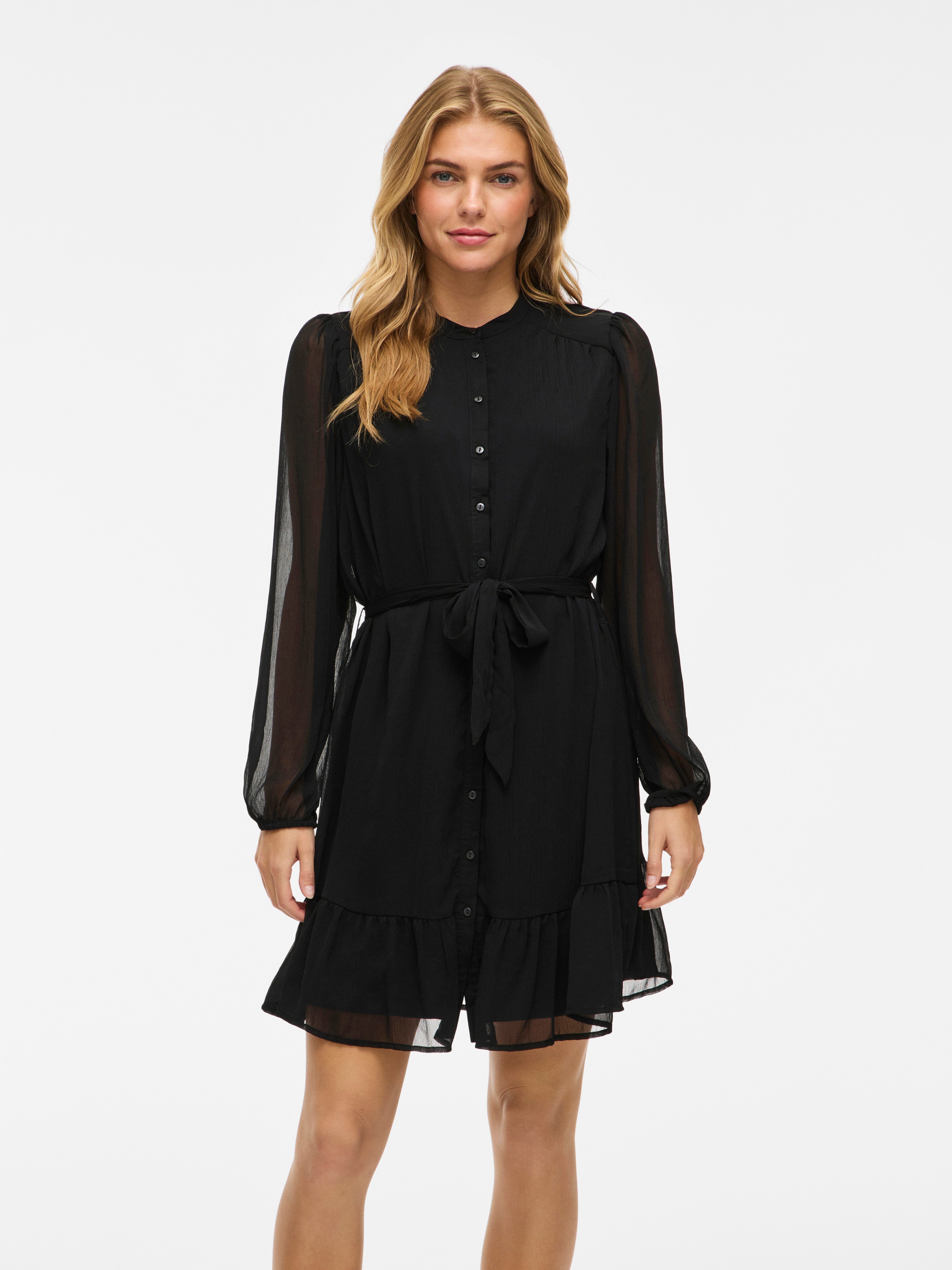 Vila Chiffonkleid VIFALIA L/S DRESS - günstig online kaufen