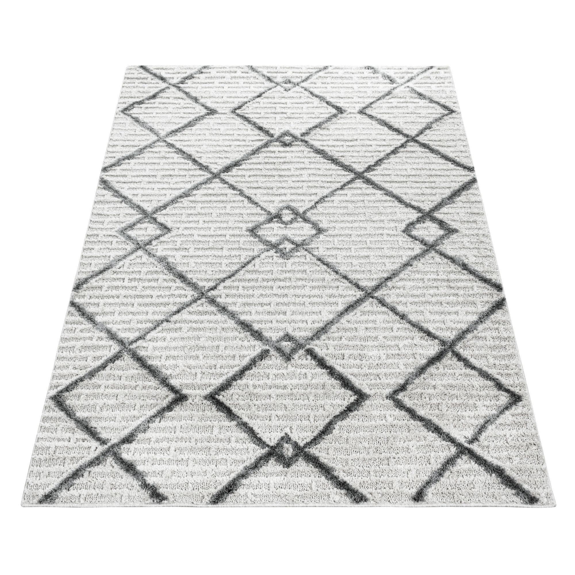 Boho Skandinavische mm, Stil 20 Teppich Boho-Design, Optik Design Carpetsale24, Wohnzimmer Rund, 3D Hochflor-Teppich Höhe: