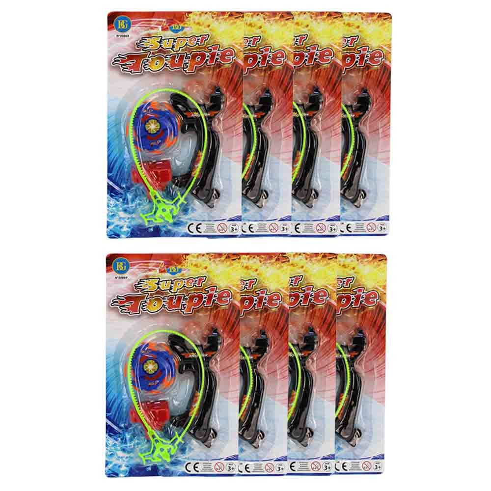 B&G INTERNATIONAL Spielfigur Kampfkreisel Spiel Set mit Griff, (8-tlg)