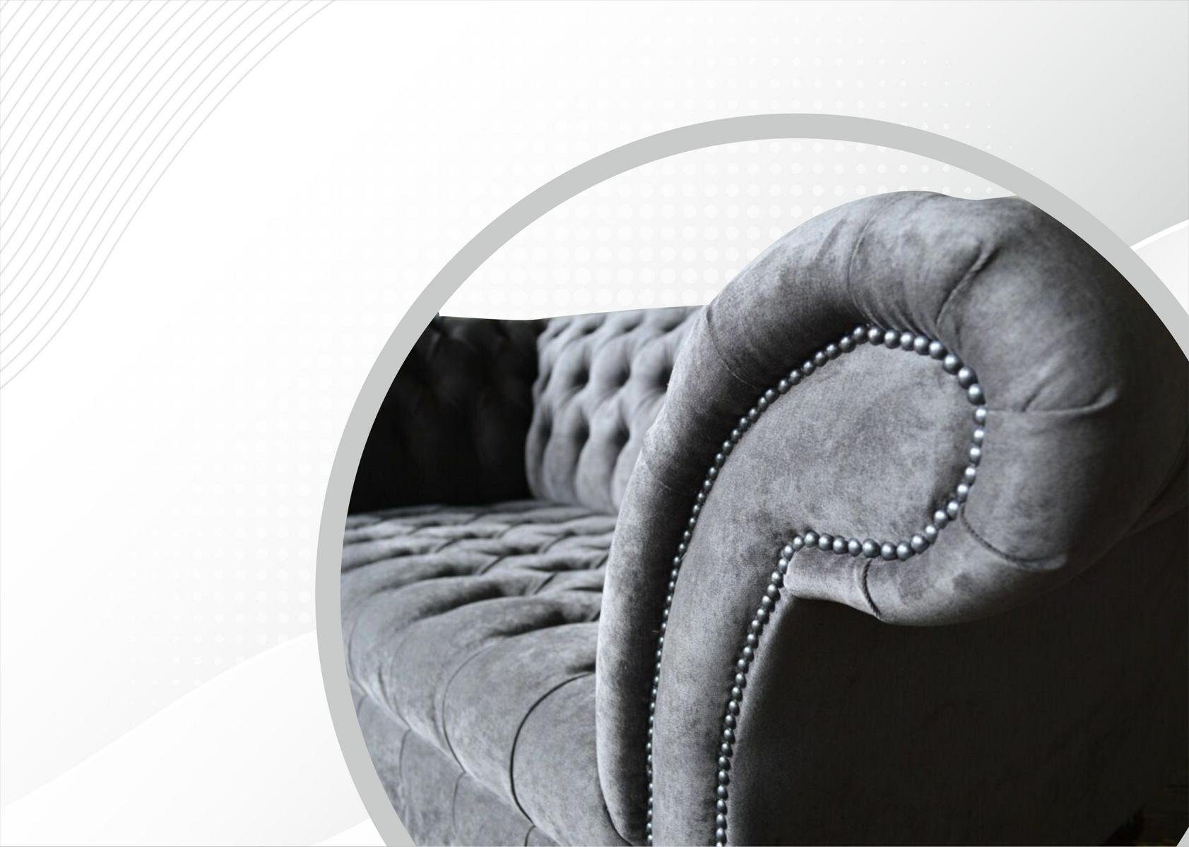 185 cm Sitzer Chesterfield-Sofa, Sofa Couch Chesterfield 2 JVmoebel Design