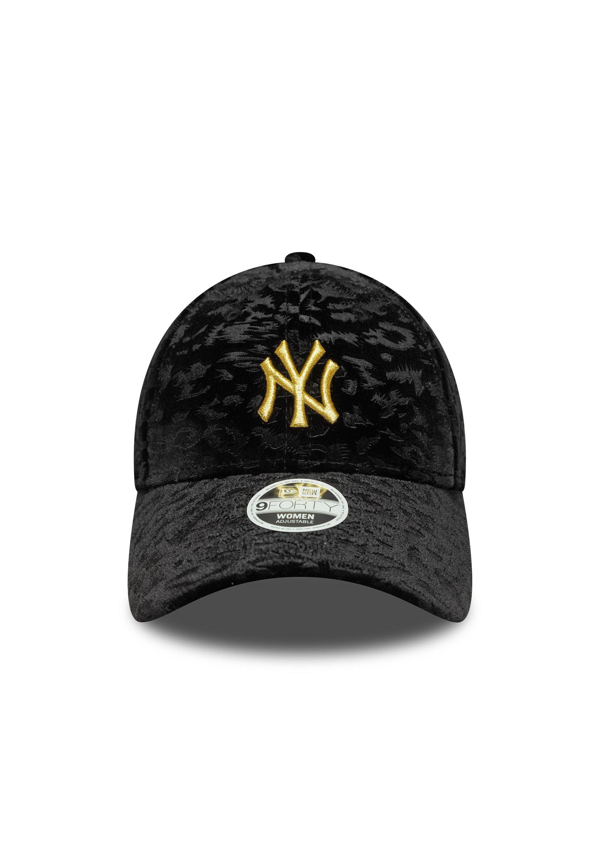 New Era Baseball Cap New York Yankees New Era Leo Velour 9Forty Women Cap Schwarz (1-St)