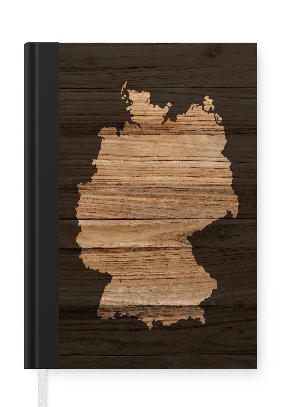- Seiten, Deutschland Holz, Notizheft, - MuchoWow Merkzettel, 98 Tagebuch, Haushaltsbuch Karte Notizbuch A5, Journal,