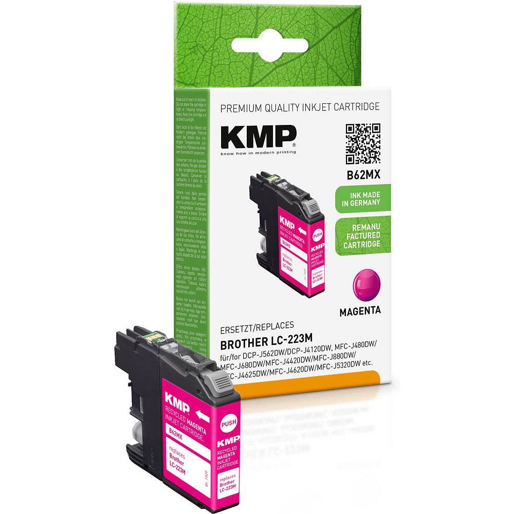 KMP 1 Tinte B62MX ERSETZT LC-223 - magenta Tintenpatrone (1 Farbe, 1-tlg)