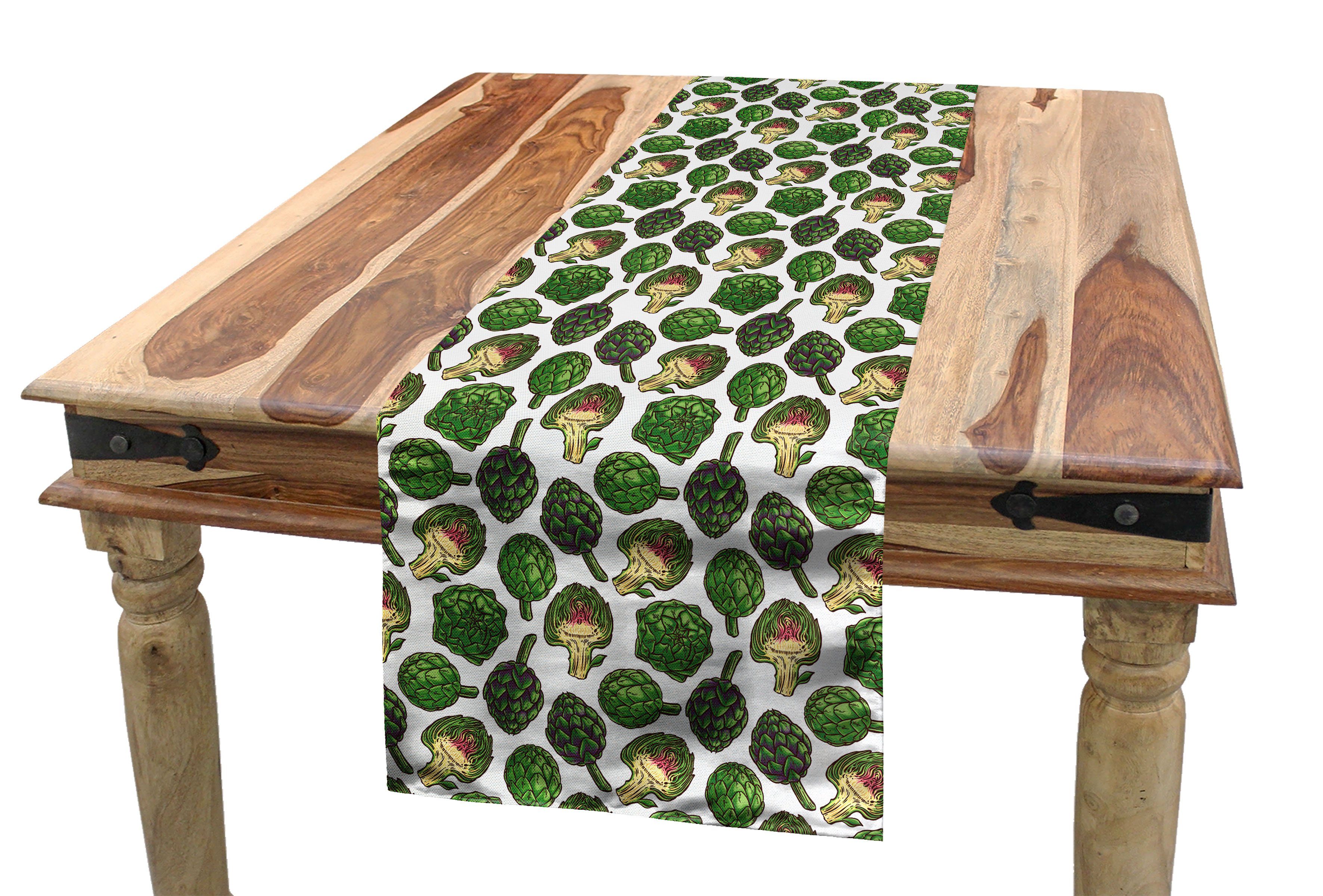 Küche Tischläufer Rechteckiger Gesunde Dekorativer Tischläufer, Artischocke Natürliche Nahrungsmittel Abakuhaus Esszimmer