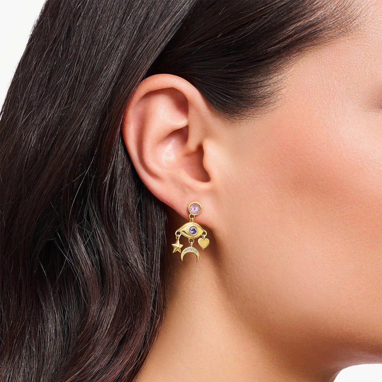 Symbole SABO für Vergoldet THOMAS Paar Ohrhänger