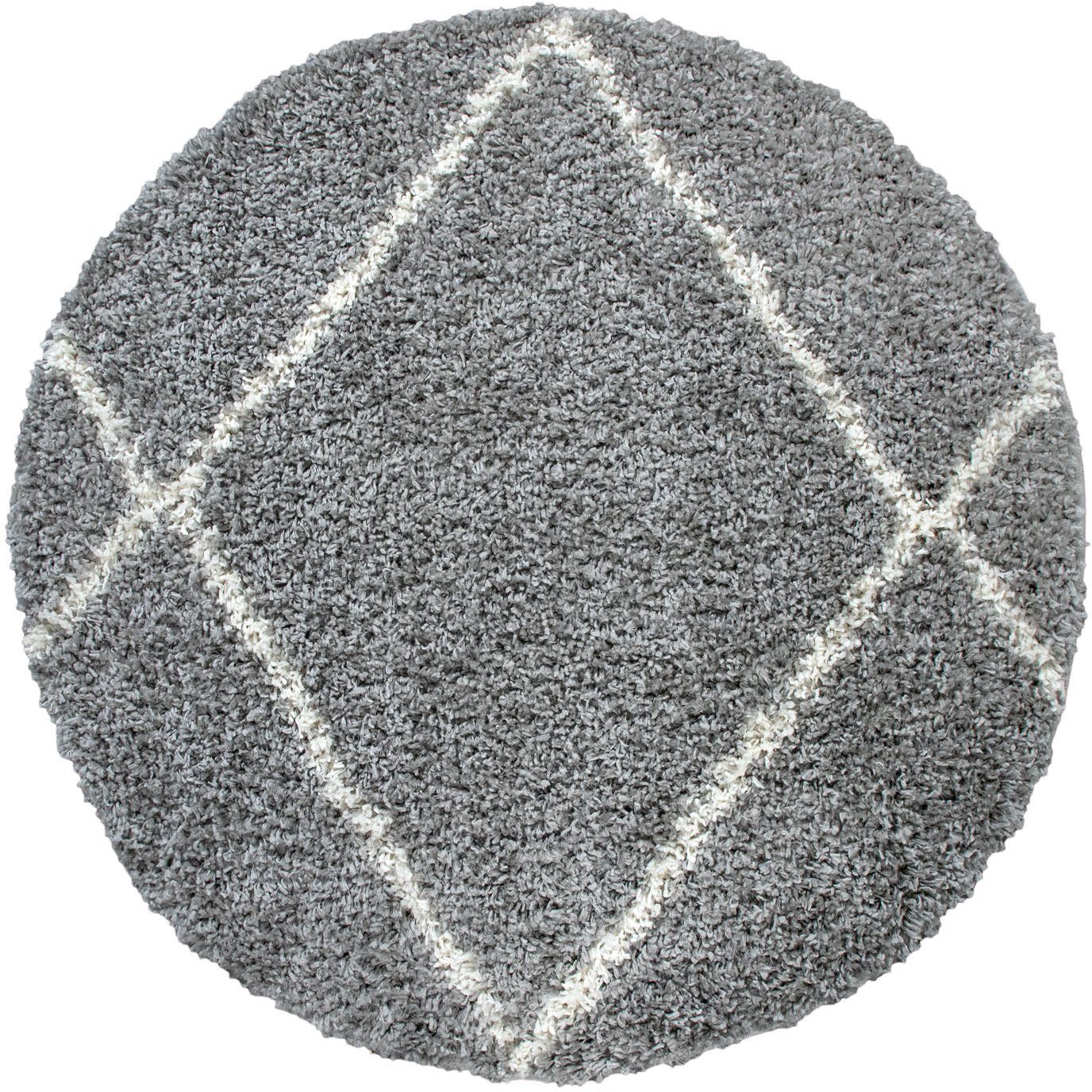 Paco Home Hochflor-Teppich Kalmar 442, rund, günstig online kaufen
