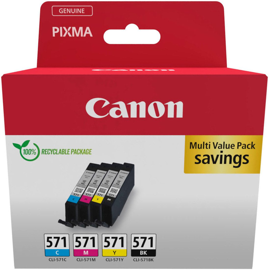 Canon CLI-571 BK/C/M/Y Tinte Multipack Tintenpatrone