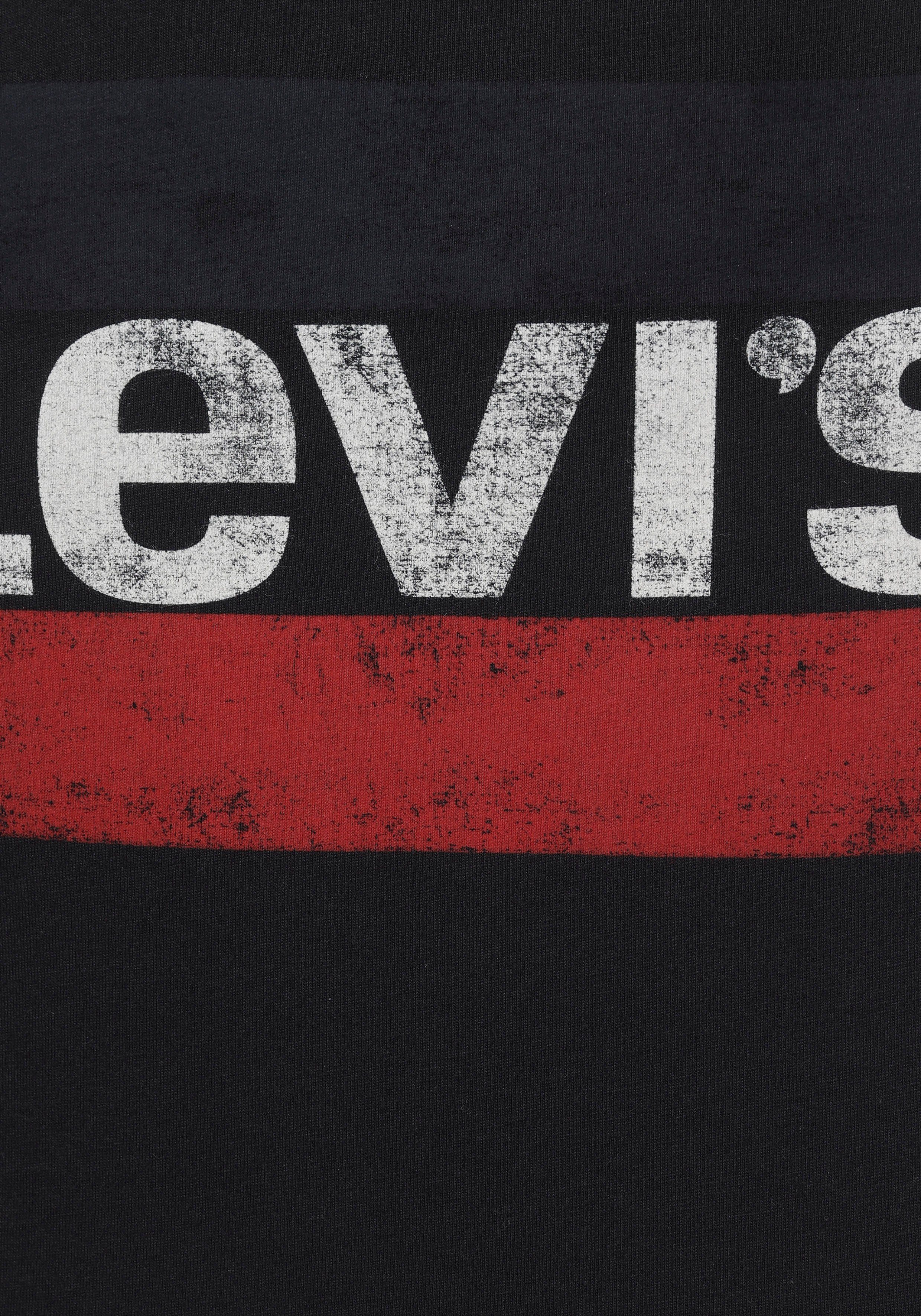 Levi's® T-Shirt mit großem schwarz Logoprint