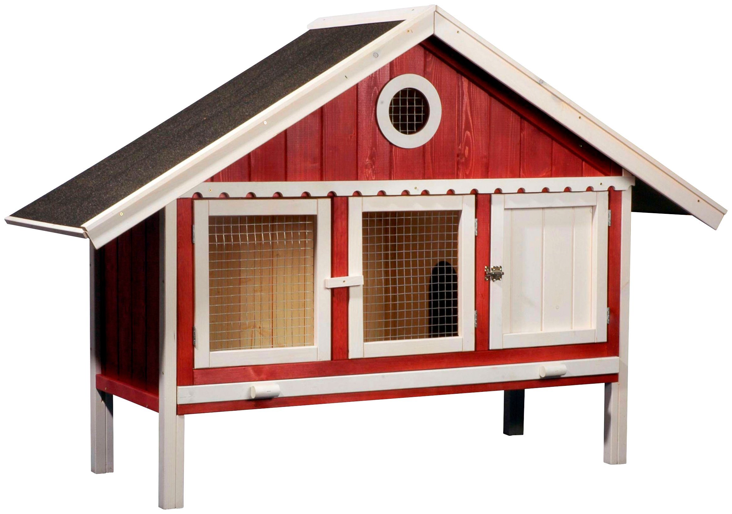 Kleintierstall »Schwedenhaus«, BxTxH: 170x56x115 cm, mit Freilaufgehege Kleintierstall »Schwedenhaus«, BxTxH: 170x56x115 cm, mit Freilaufgehege