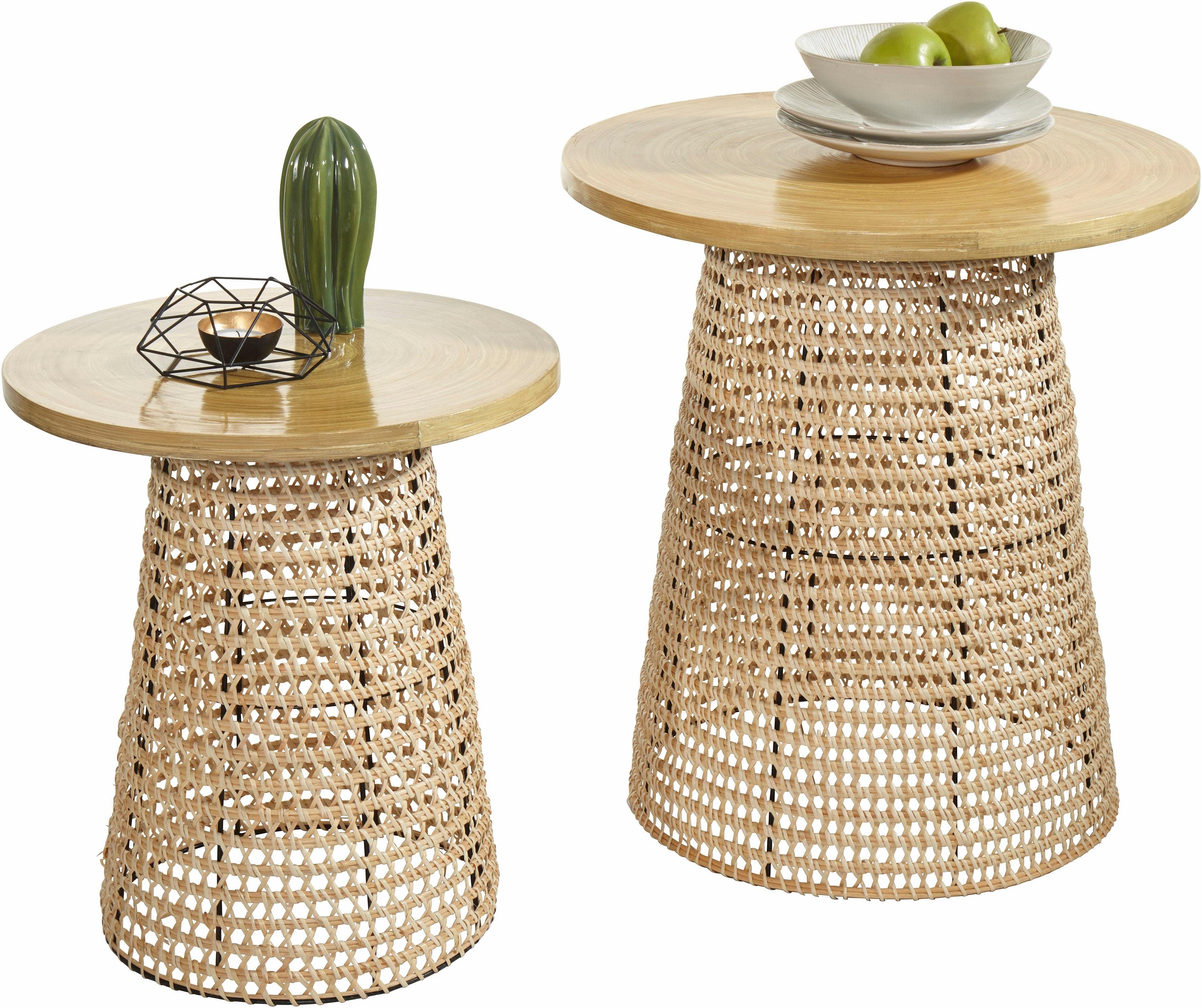 Home affaire Beistelltisch, 2erSet, Gestell aus Rattan online kaufen