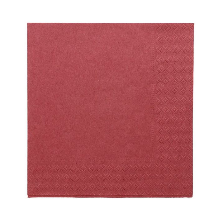 wisefood Papierserviette Papier Servietten - quadratisch bordeaux 39 cm 2 (100 St)