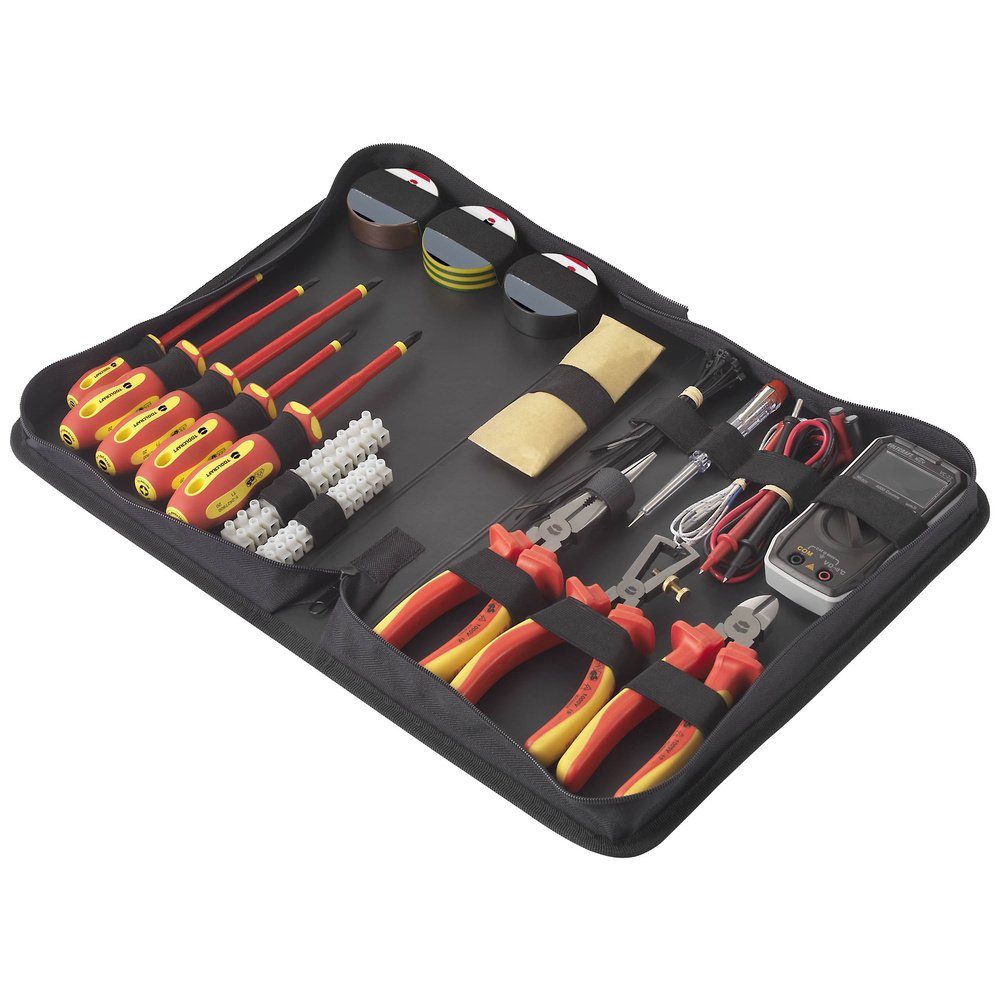 TOOLCRAFT Werkzeugset TOOLCRAFT TO-7762929 Elektriker, Heimwerker Werkzeugset in Tasche 50t