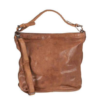 Bear Design Umhängetasche "Tess" Cow Lavato Leder, Handtasche, Shopper, Schultertasche 36x31cm, Leder in cognac braun