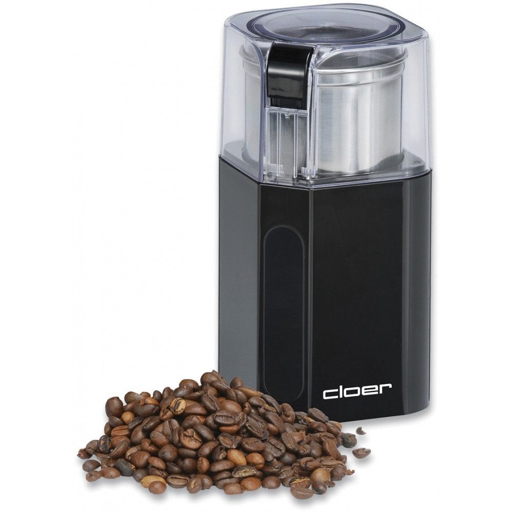 Cloer Kaffeemühle Cloer 7580 Kaffeemühle, kompaktes Design., Abnehmbarer Auffangbehälter