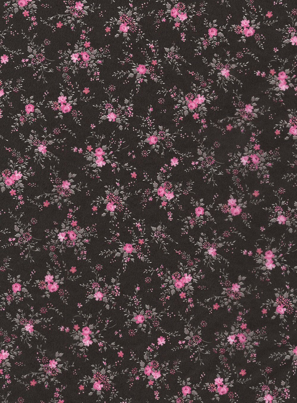 H-Erzmade Zeichenpapier Décopatch-Papier 565 30 Blumenzweige pink/schwarz