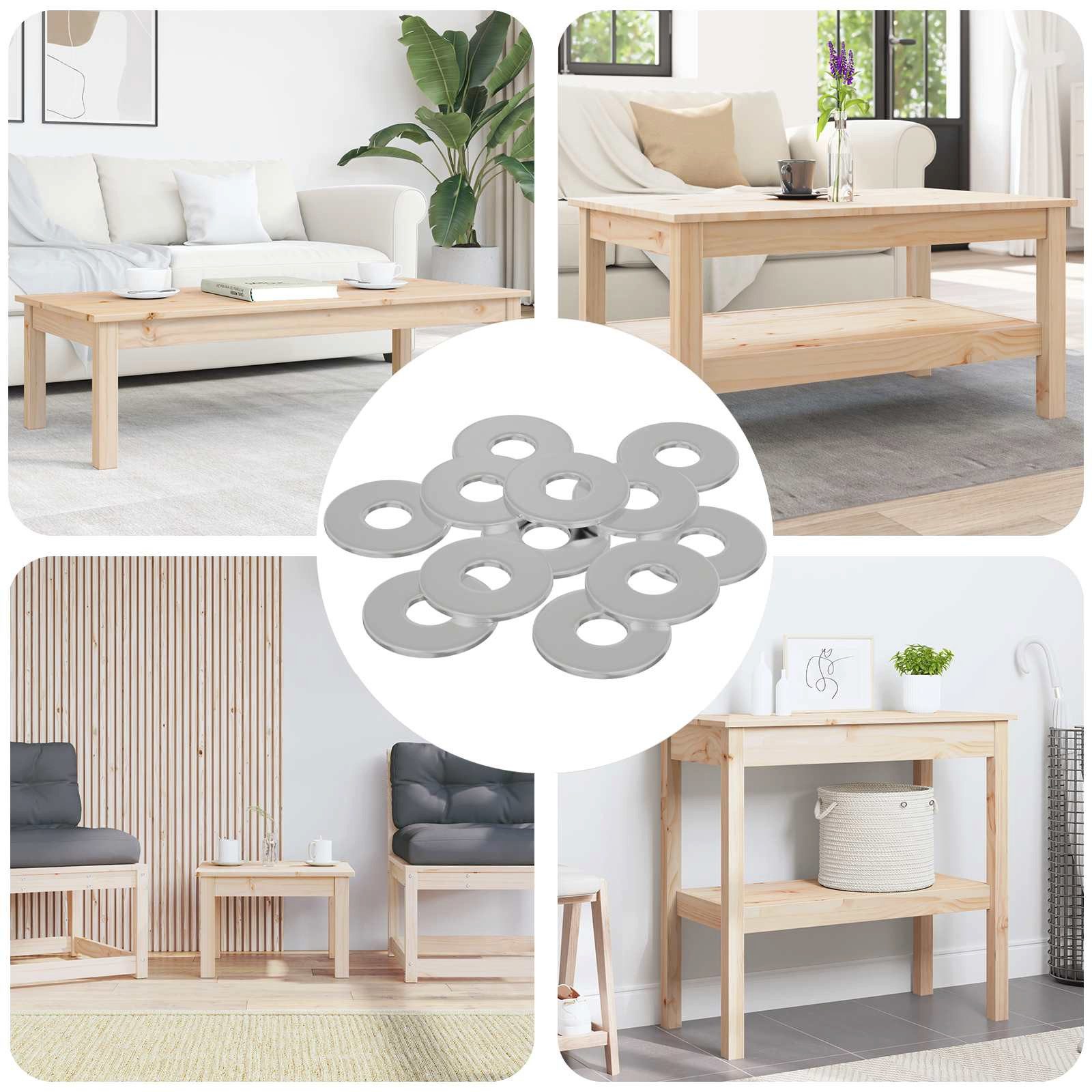 vidaXL Unterlegscheibe, Unterlegscheiben 12 pcs Silber 12 x 12 x 1,2 cm Eisen
