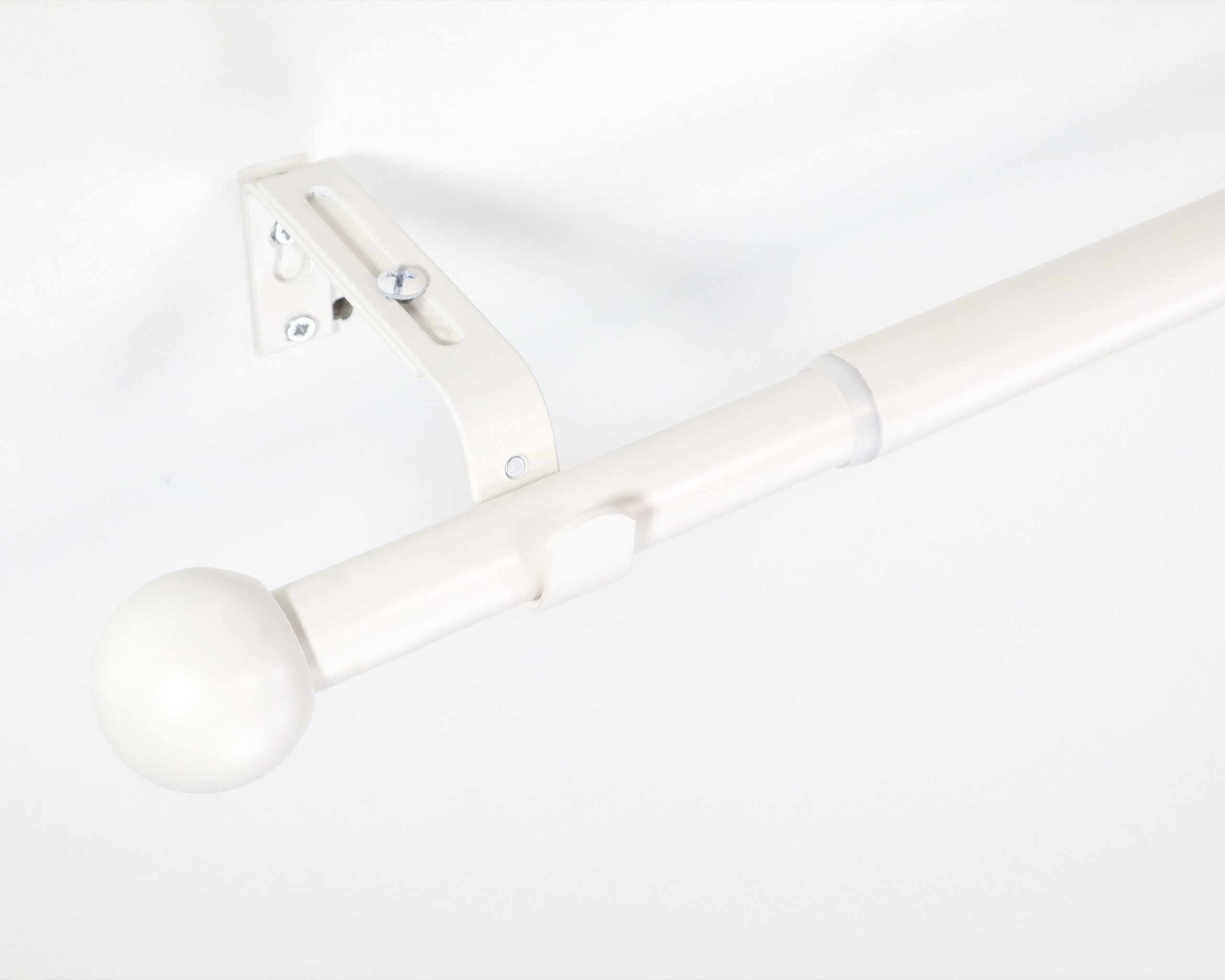 Deco-Raum Gardinenstange Flexa Stilgarnitur Set ausziehbar, Ø 19 mm, 1-läufig, ausziehbar, Wandmontage, verschraubt, Metall, perfekt für Dekoschals Gardinen – Bild 4 von 5