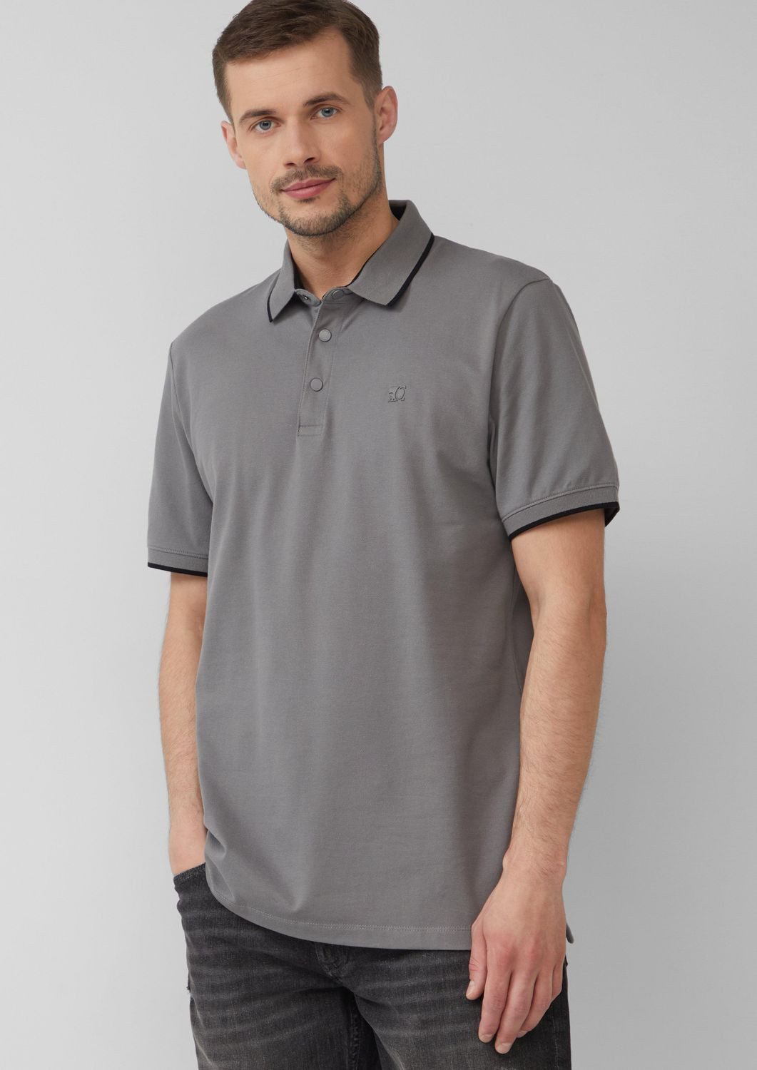 s.Oliver Kurzarmshirt Sportives Piqué-Poloshirt mit Kontrast-Details günstig online kaufen