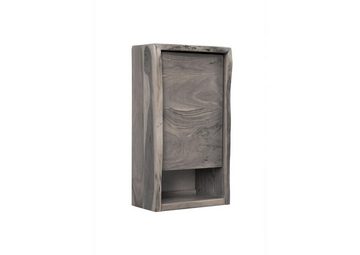 Massivmoebel24 Dreh-/Schwebetürenschrank Hängeschrank Akazie 40x20x70 grau lackiert PURE ACACIA #602