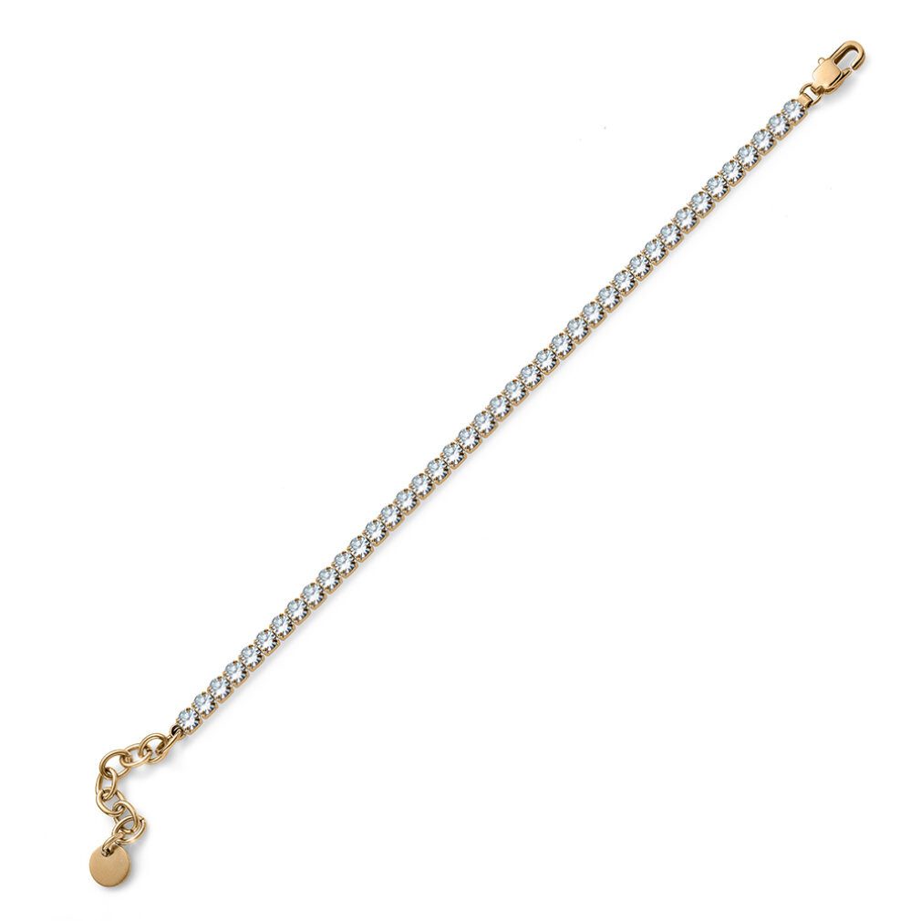 Oliver Weber Armband Glittering gold-plated bracelet with clear DéjÃ Vu 32325G crystals