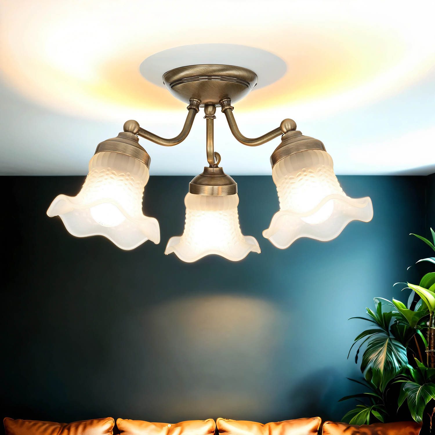 Licht-Erlebnisse Deckenleuchte PLAFFONIERE, ohne Leuchtmittel, Deckenlampe günstig online kaufen