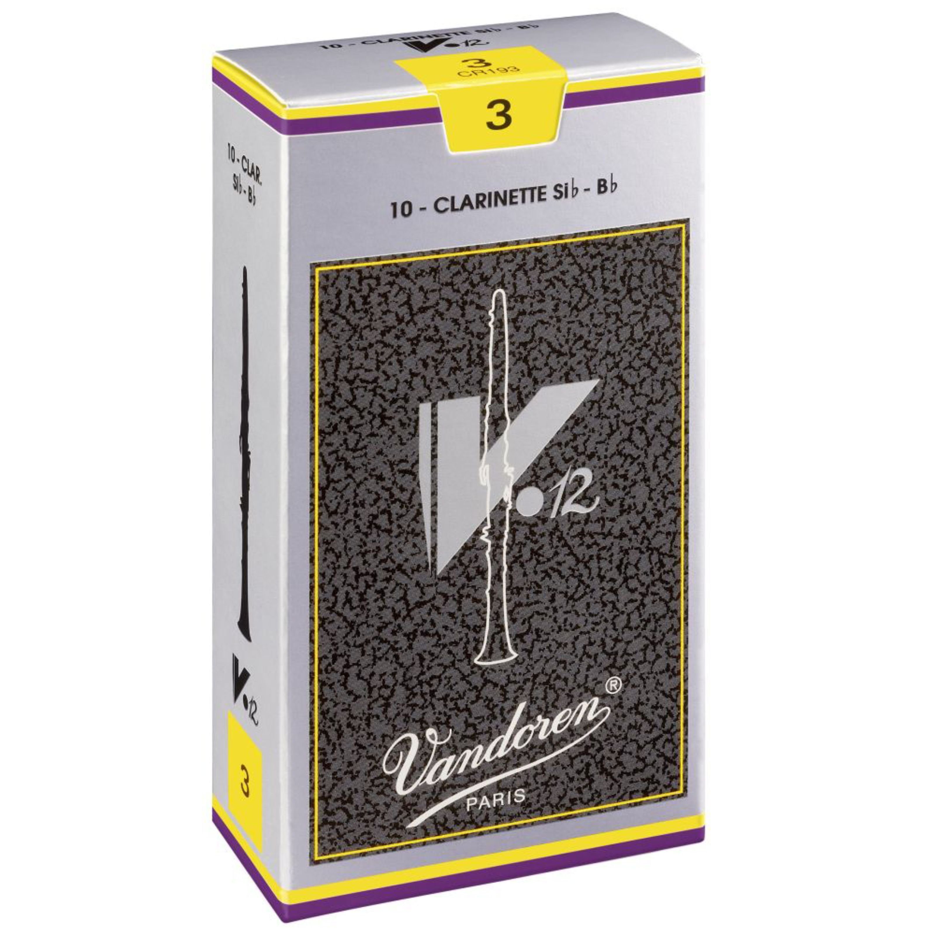 Vandoren Blattabschneider Klarinette, V12 Bb-Klarinette 3 Schachtel mit 10 Blättern - Blatt für Bb