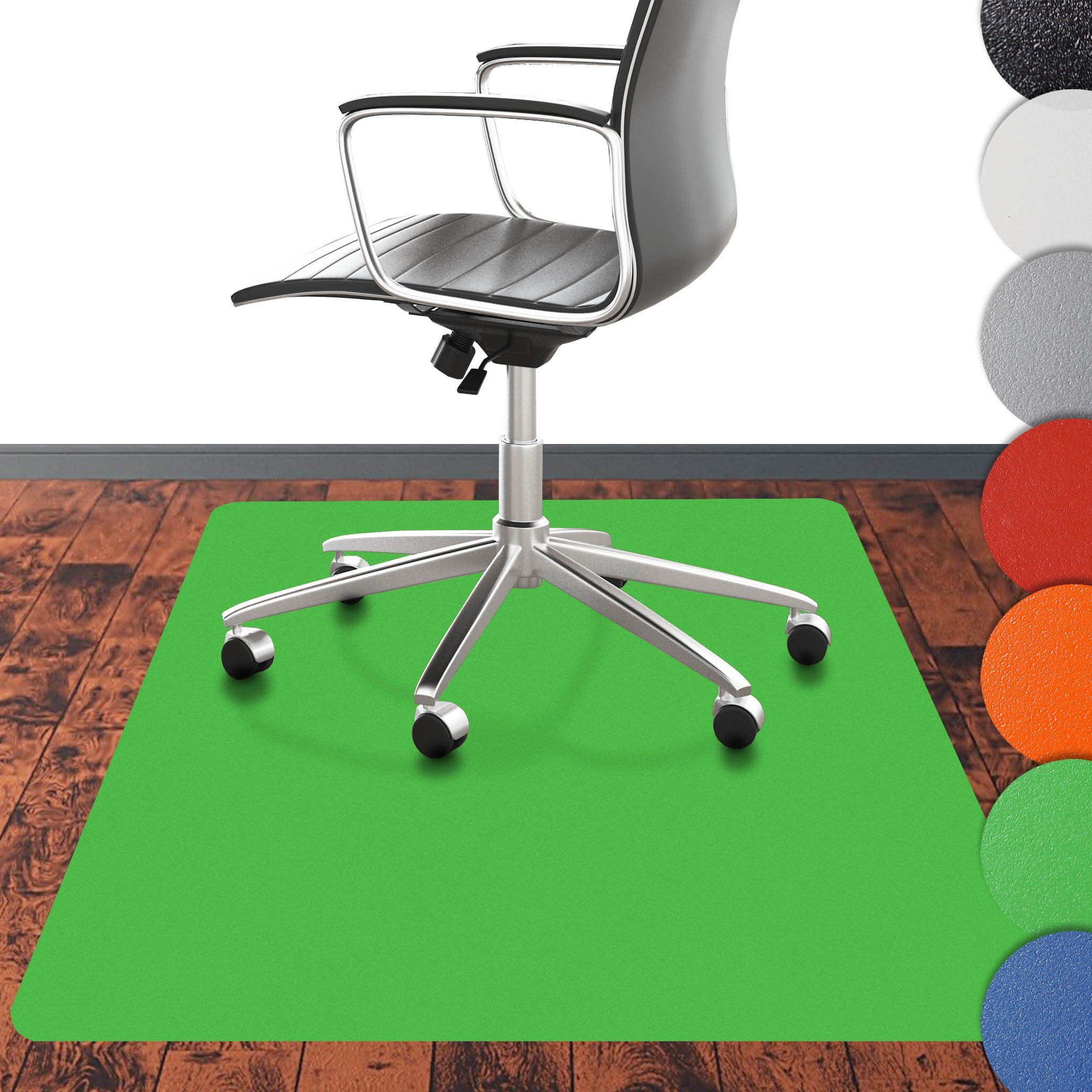 Nova Forma Bodenschutzmatte CHROMA, bunte Stuhlmatte in Trendfarben - Bodenschutz im Büro & Zuhause Grün