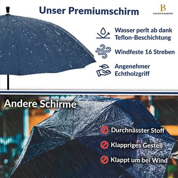 Logan & Barnes Stockregenschirm Edinburgh, Gummierte Spitze