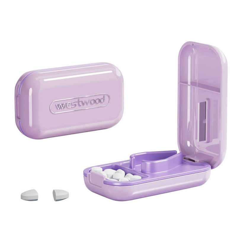 Daisred Pillendose Tablettenteiler für Tabletten Tablettenschneider Pillenteiler