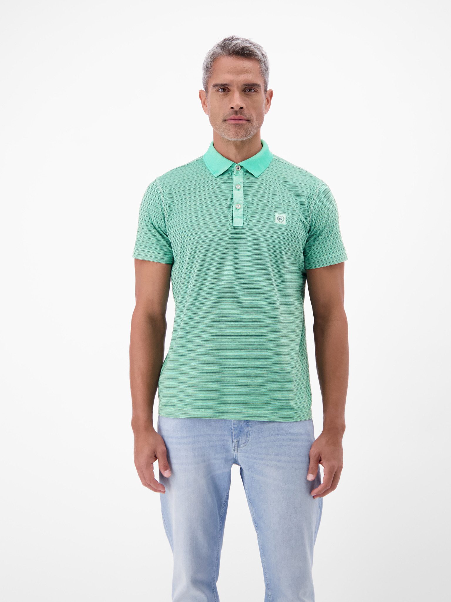 LERROS Poloshirt Kurzarm-Polo mit feinen Streifen