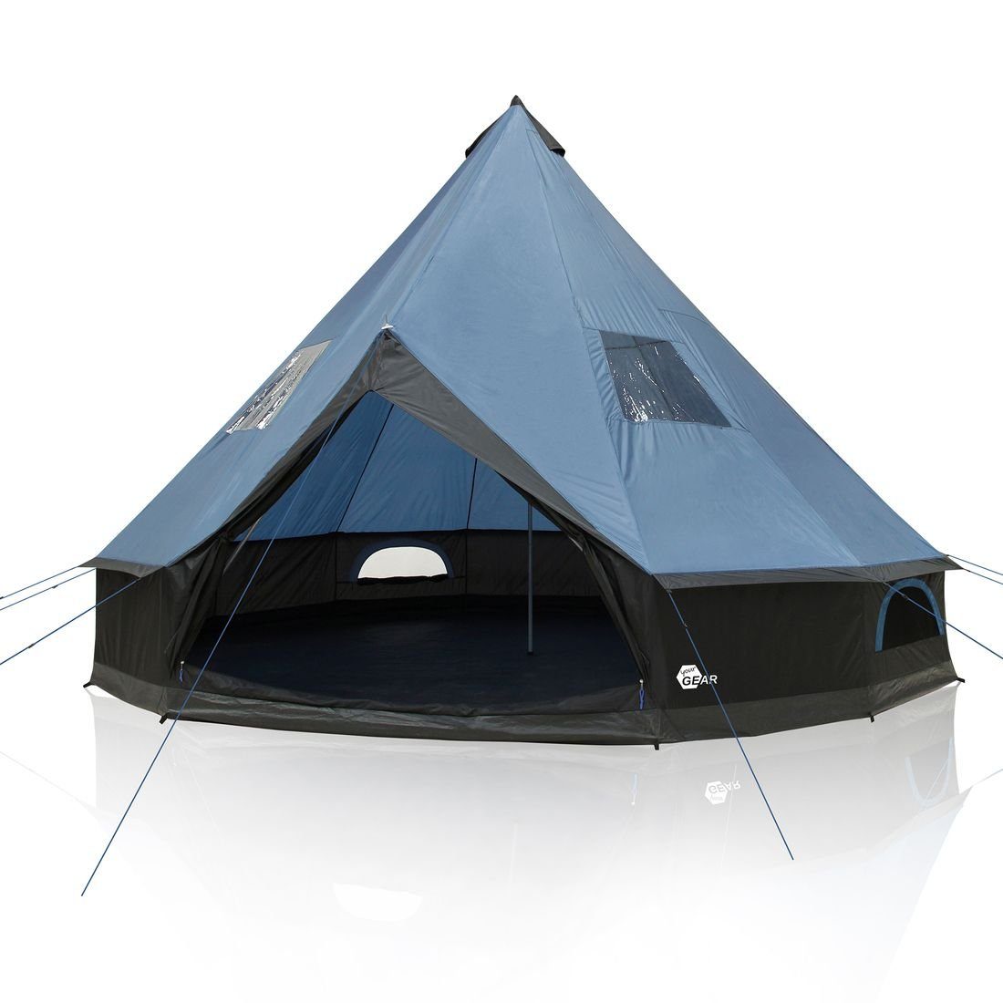 Tipi-Zelt yourGEAR Stehhöhe Zelt 8 yourGEAR Mann Ravello Bodenwanne, Tipizelt Personen: - 8 500 6