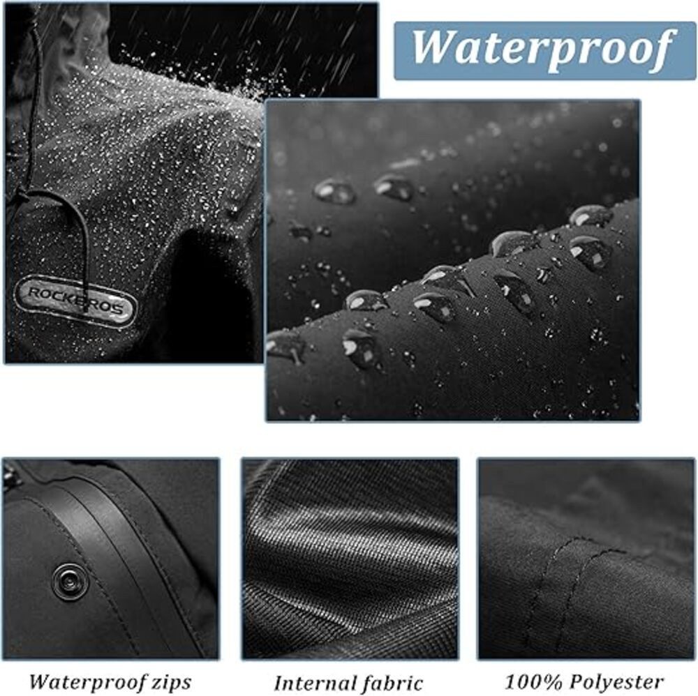 ROCKBROS Regenmantel Wasserdichter Regenponcho Verlängerte Regenjacke Outdoor reflektierende Streifen
