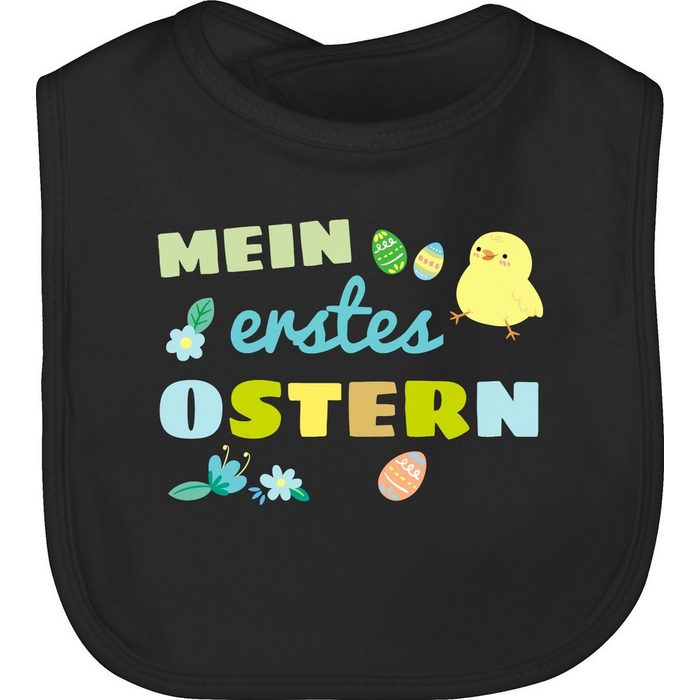 Shirtracer Lätzchen Mein erstes Ostern Junge - Ostergeschenke - Baby Lätzchen Baumwolle ostern schwarz - ostergeschenk junge - ostergeschenke 1 jahr