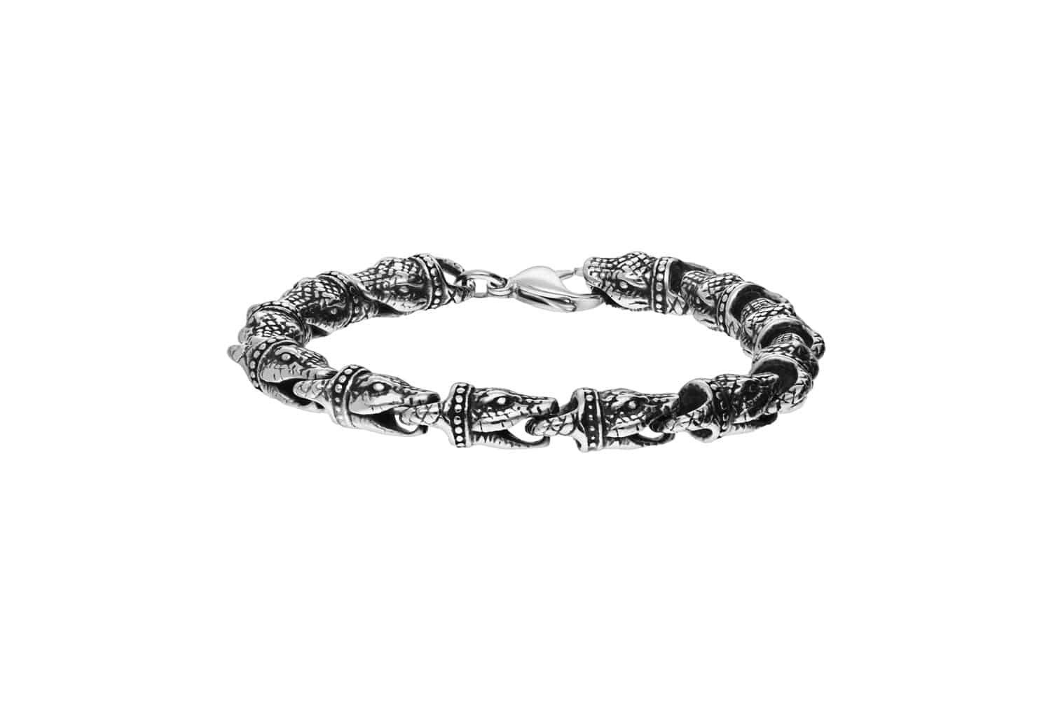 Armband Chirurgenstahl Armband SCHLANGENKÖPFE