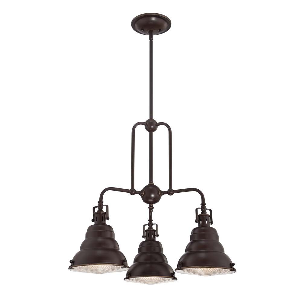 Elstead LIGHTING Kronleuchter, Leuchtmittel nicht inklusive, Kronleuchter Hängelampe Pendelleuchte Bronze D 61 cm 3 Flammig