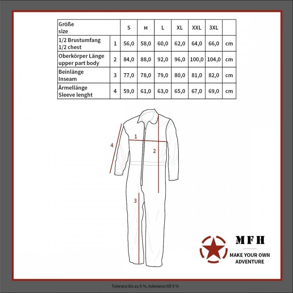 MFH Overall Overall, SECURITY, schwarz - XXXL (1-tlg)